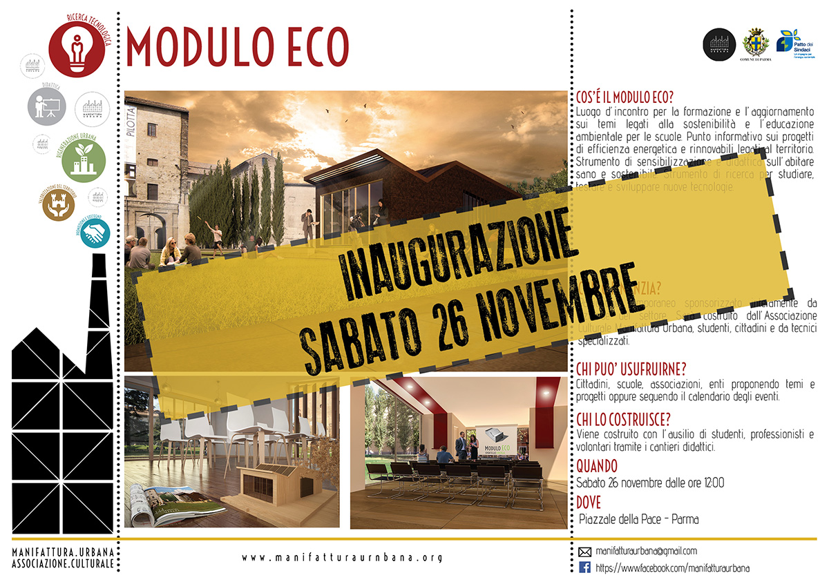 Sabato 26 Novembre 2016 Modulo ECO Parma, Sostenibilità ambientale e dialogo